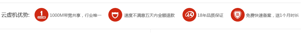 云虚拟主机优势：独立IP网站空间，速度不满意五天内退款，免费快速备案。